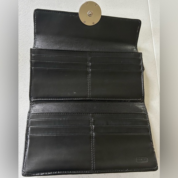 Coach Alexandra Signature Slim black and gray wallet. - Picture 4 of 9